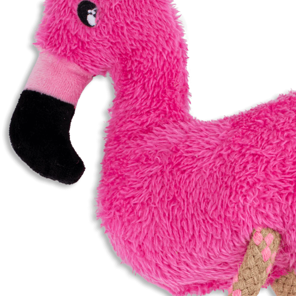 Plush Flamingo Dog Toy - Image 2